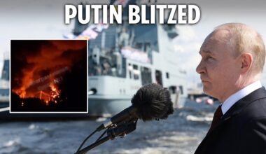 Ukrainian kamikaze drone blitz humiliates Putin as Russia stages 'show of strength' Navy Day parade