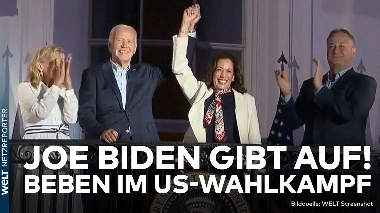 JOE BIDEN GIBT AUF: US-Präsident macht Weg für neuen Kandidaten gegen Trump frei - Harris hofft!