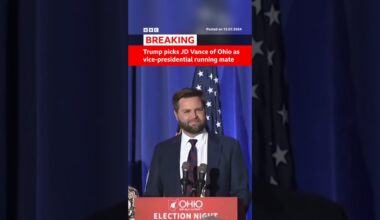 Trump picks JD Vance of Ohio as vice-presidential running mate. #Trump #BBCNews |  BBC News