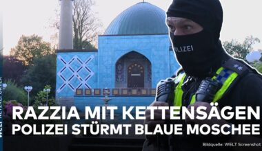 RAZZIA GEGEN ISLAMISMUS: Kettensägen und gezogene Waffen! Polizei stürmt blaue Moschee in Hamburg