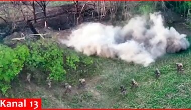 Russians' dugout blown up in forest  - Invaders seek to flee