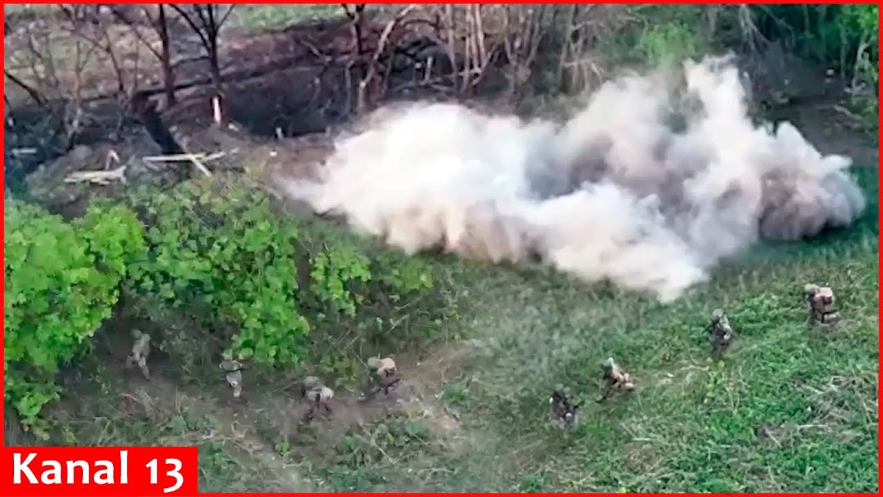 Russians' dugout blown up in forest  - Invaders seek to flee