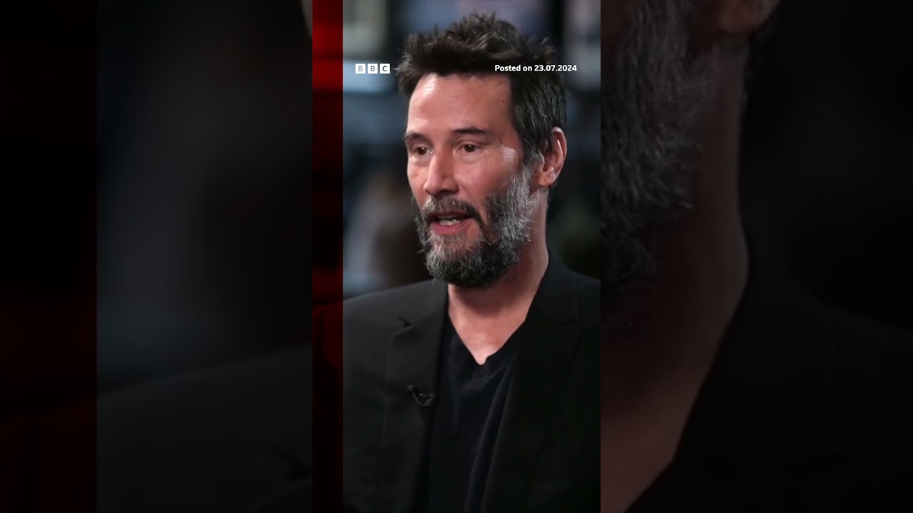 Keanu Reeves: 'I'm 59 so I'm thinking about death all the time'. #KeanuReeves #BBCNews