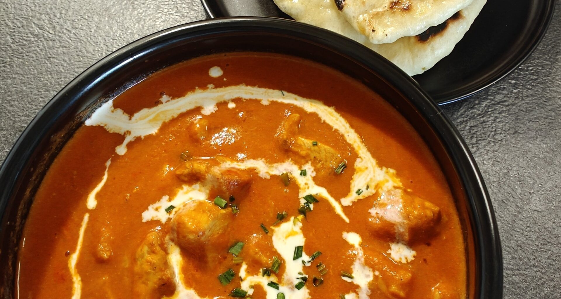 Butter Chicken & Cheese naans