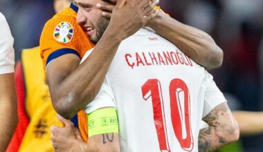 Hakan & Denzel after the Netherlands-Türkiye match