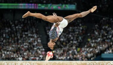 Simone Biles wins Gold to become the most decorated US Olympic gymnast in history.