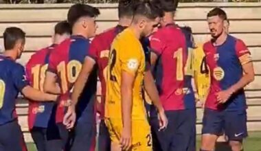 Lenglet as captain in Barça's friendly today vs Olot..