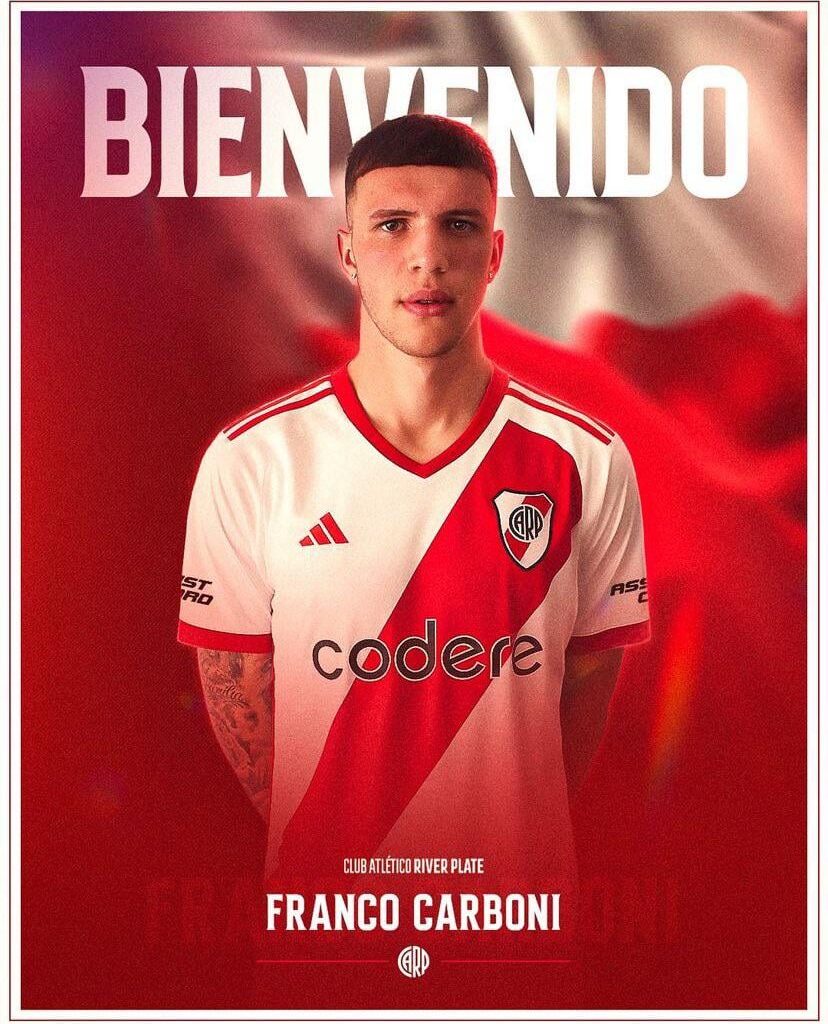 OFFICIAL: Franco Carboni has joined River Plate on loan with option to buy. Inter will keep a buyback clause. 🇦🇷