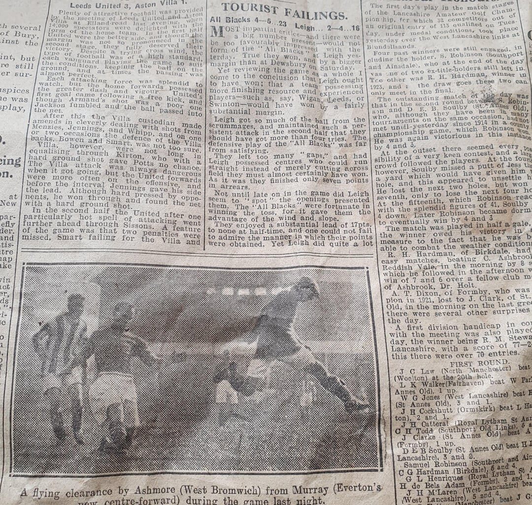 Almost-100 year old newspaper that I found under my staircase,. mildly interesting