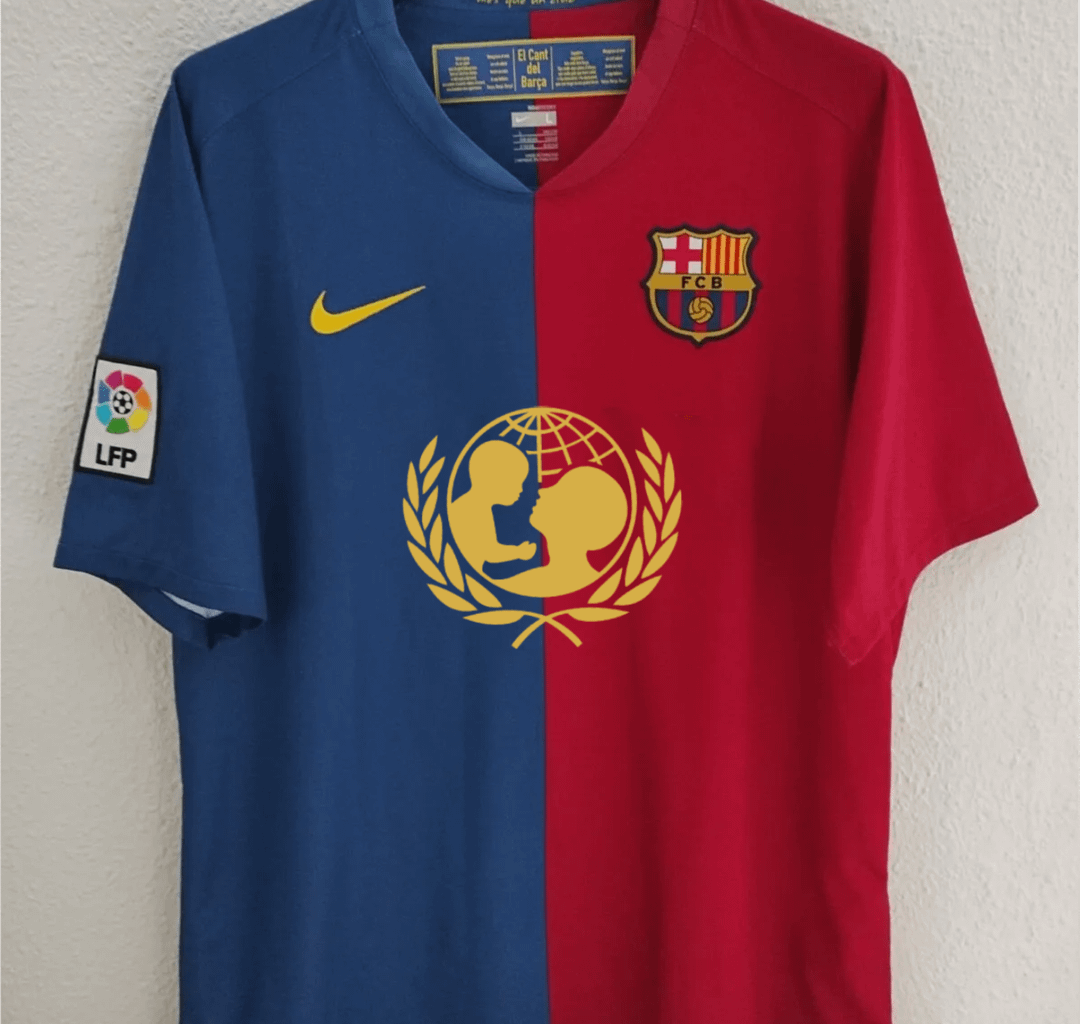 Some of Barca's historical kits without the sponser's text, just like the new 24-25 one!