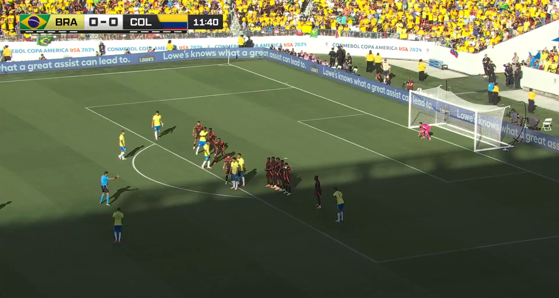 RAPHINHA WITH A BEAUTY OF A FREE KICK IN THE COPA AMERICA