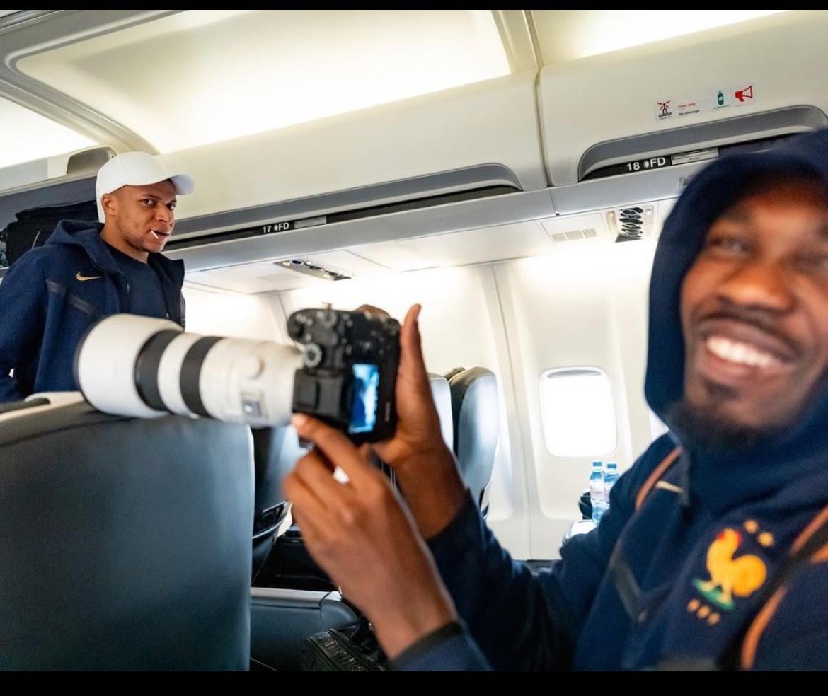 Marcus Thuram… aka France’s new cameraman (Mbappe’s face though 😂😂)