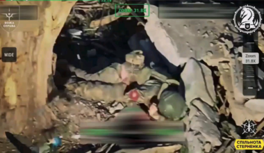 (UA) Aerial Recon Unit "God's Work" of the 47th Mechanized Brigade hits a wounded Russian soldier with an FPV Kamikaze drone. (Published on July 26, 2024)