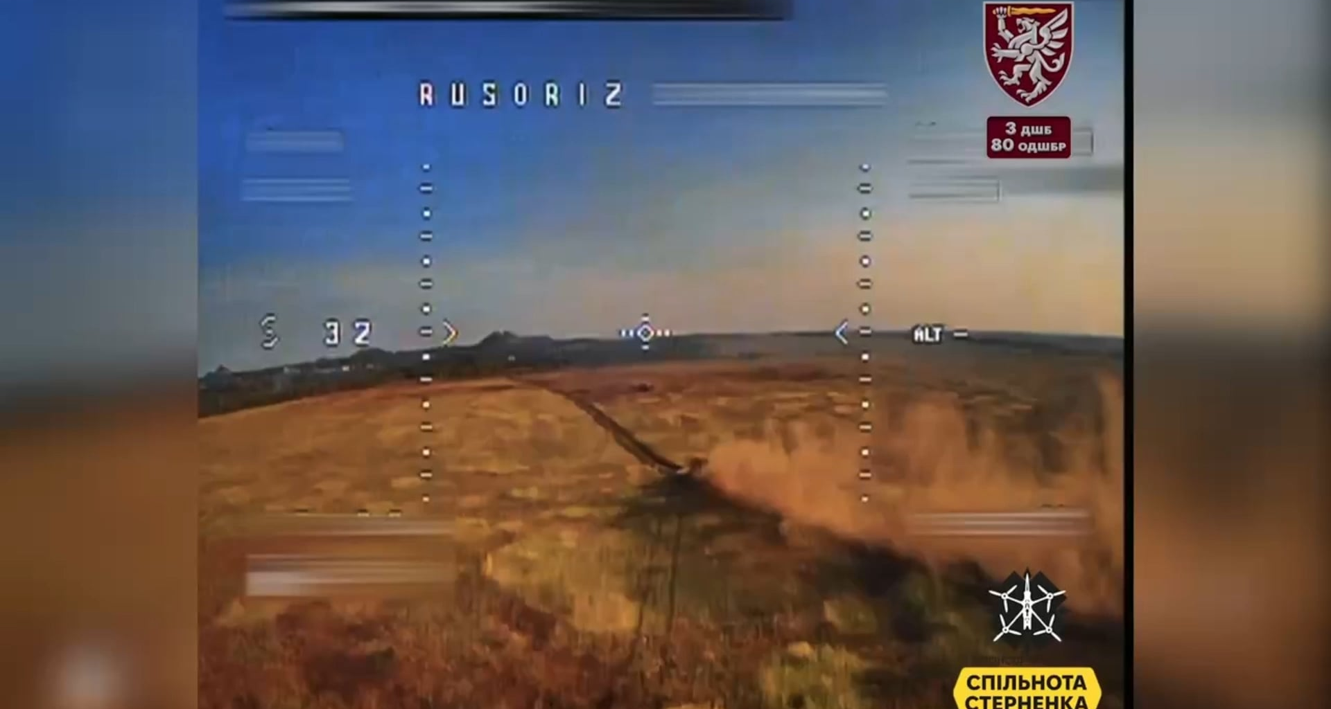 Destruction of a Russian T-72 via drone (location not stated)(NSFW warning they got the crew as well)