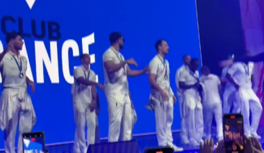 The French Rugby team celebrated its maiden Olympic gold medal by breakdancing