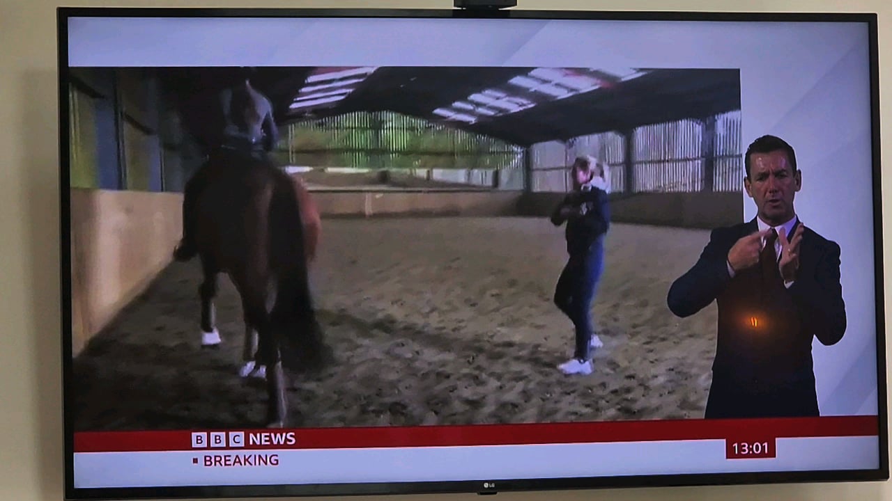 Top effort from BBC News sign language interpreter.