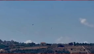 Israeli fighter jets flying at low altitude to avoid Hezbollah SAMs in southern Lebanon