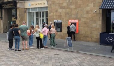 Greggs announce their partnership with Monzo by building an ATM that dispenses sausage rolls in Newcastle !