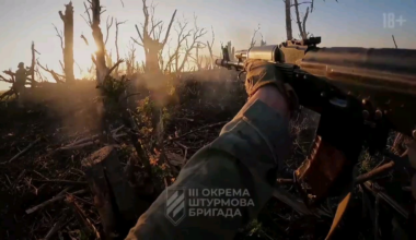 Ukrainians from the third assault brigade share verbal violence while storming russian trenches.