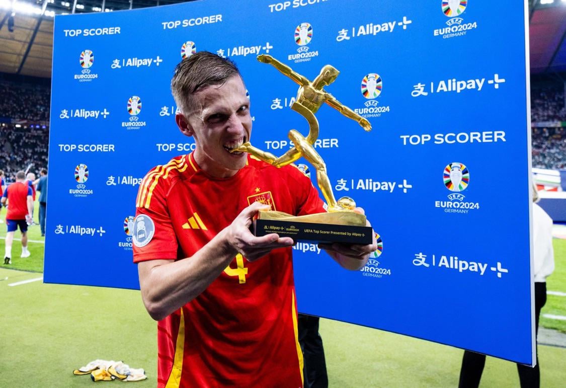 La Masia graduate, Dani Olmo is the top scorer of Euro 2024. Congratulations to Dani Olmo!