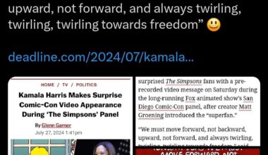 Matt Groening introduced a Simpsons "superfan" at ComicCon: Kamala Harris