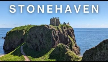 The Scottish coastal town of Stonehaven, featuring the picturesque Dunnottar Castle - one of the country's most picturesque settings!