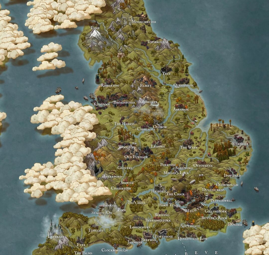 So I made a Fantasy Map of England and now I need your help with the Details