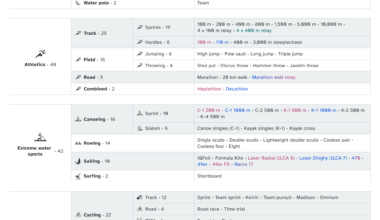 [OC] Paris Olympics 2024 Sports Events Breakdown