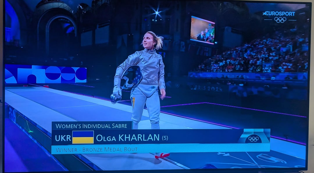 First medal for Ukraine! Olga Kharlan bronze in women's individual sabre - "Ukraine I love you, this is for you my loved one, this is for you!"