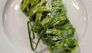 Tagliatelles au pesto d'épinards