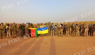 Photo obtained via the Kyiv Post shows Ukrainian operatives of the Main Intelligence Directorate with Tuareg Rebels in Mali before decimating a Wagner convoy