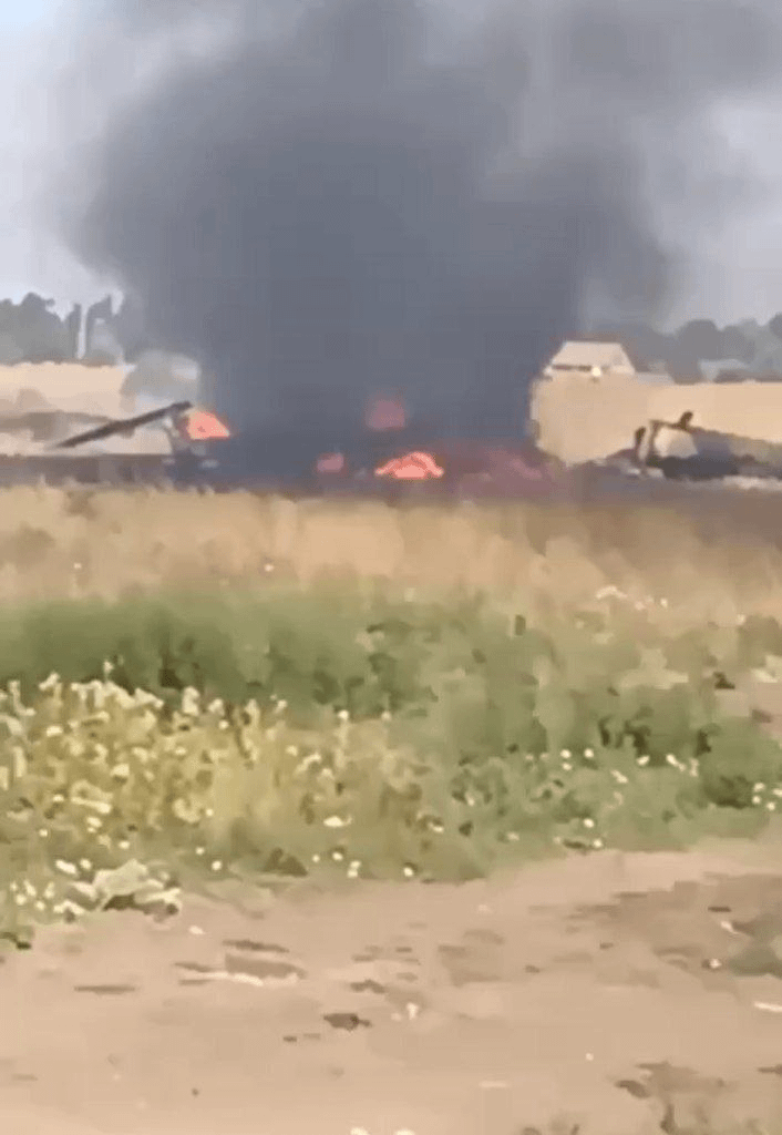 "Downed Russian Mi-8 helicopter near Donetsk, Donetsk regionz"