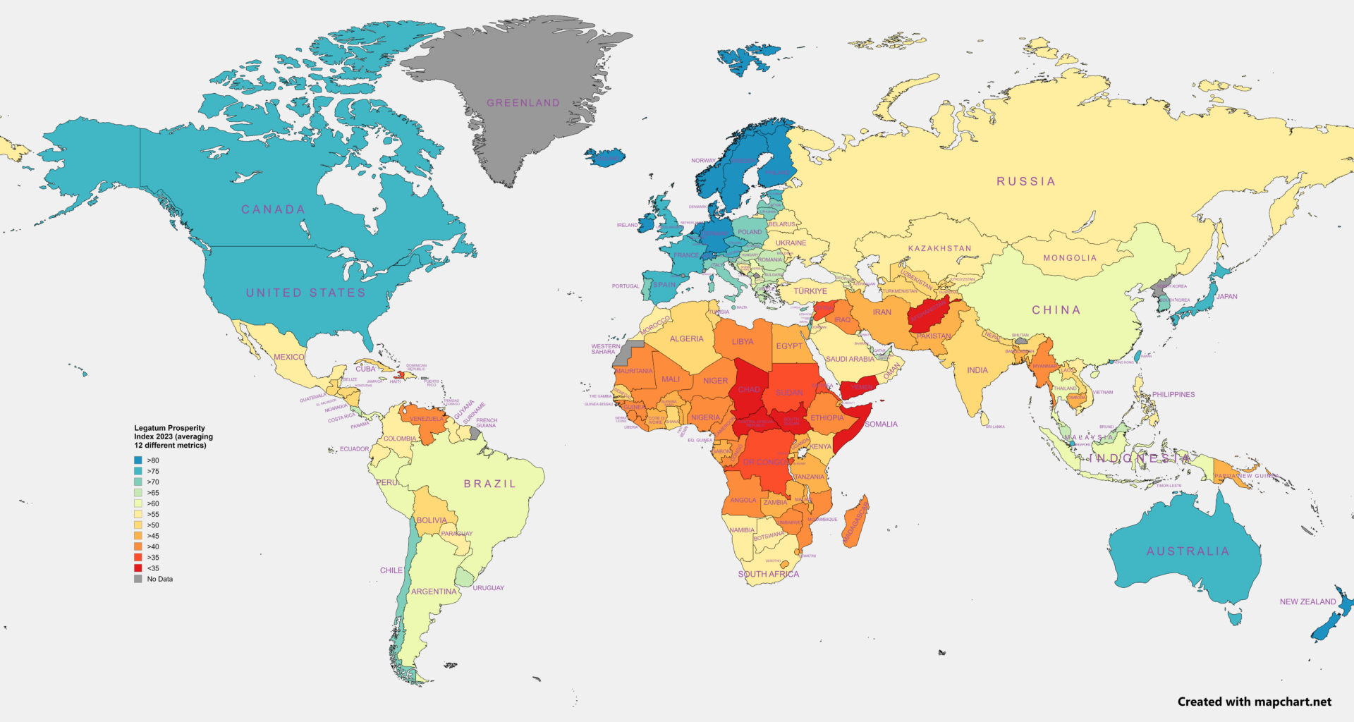 Legatum Prosperity Index 2023 [OC]