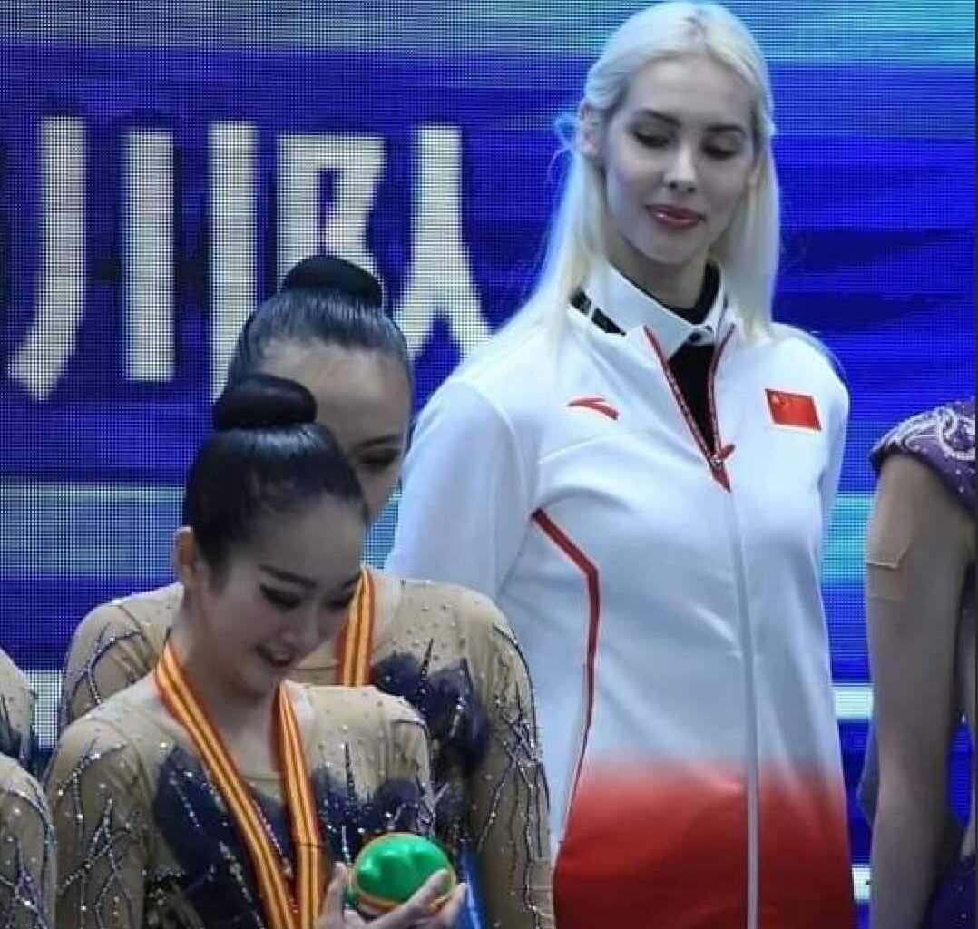 Coach of the Chinese rhythmic gymnastics team, Anastasia Bliznyuk.