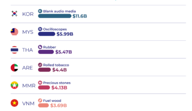 [OC] Asia's Leading Exporters: Discover the Top Products Each Country Dominates Globally