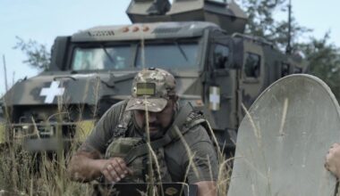 Captured Russian AMN-590951 ‘VPK-Ural’ MRAP vehicle, from the (128th Mountain Assault Brigade) of the Ukrainian Army. Used as a liaison vehicle - with a Starlink antenna mounted on the roof.