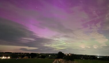 I finally saw me some northern lights. Wouldn't be England without the clouds.