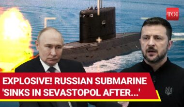 Giant Russian Submarine 'Sinks' In Crimea; Putin Aide Said This As Ukraine Celebrates