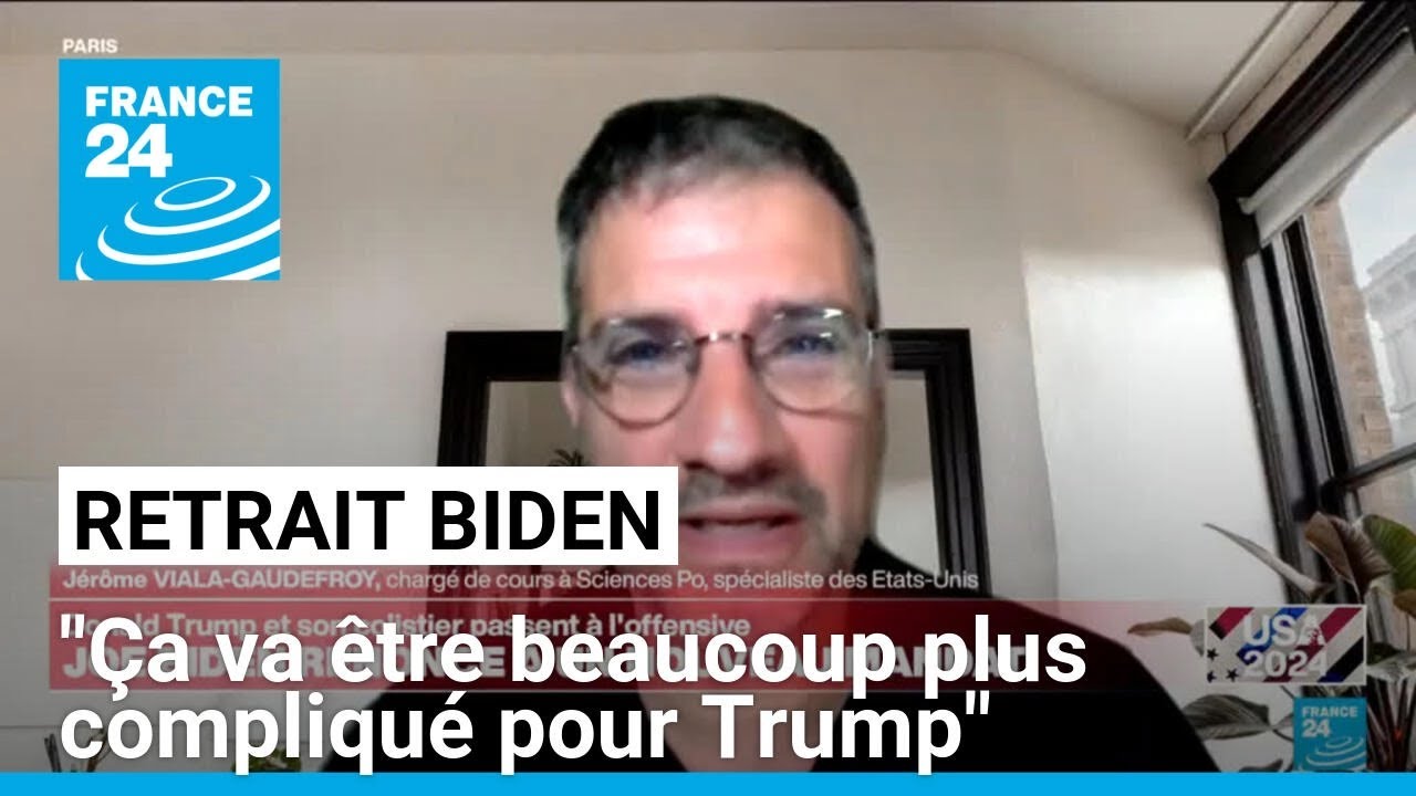 Retrait de Joe Biden : "ça va être beaucoup plus compliqué pour Donald Trump" • FRANCE 24