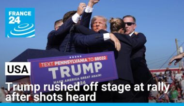 Trump rushed off stage at Pennsylvania rally after apparent shots heard • FRANCE 24 English