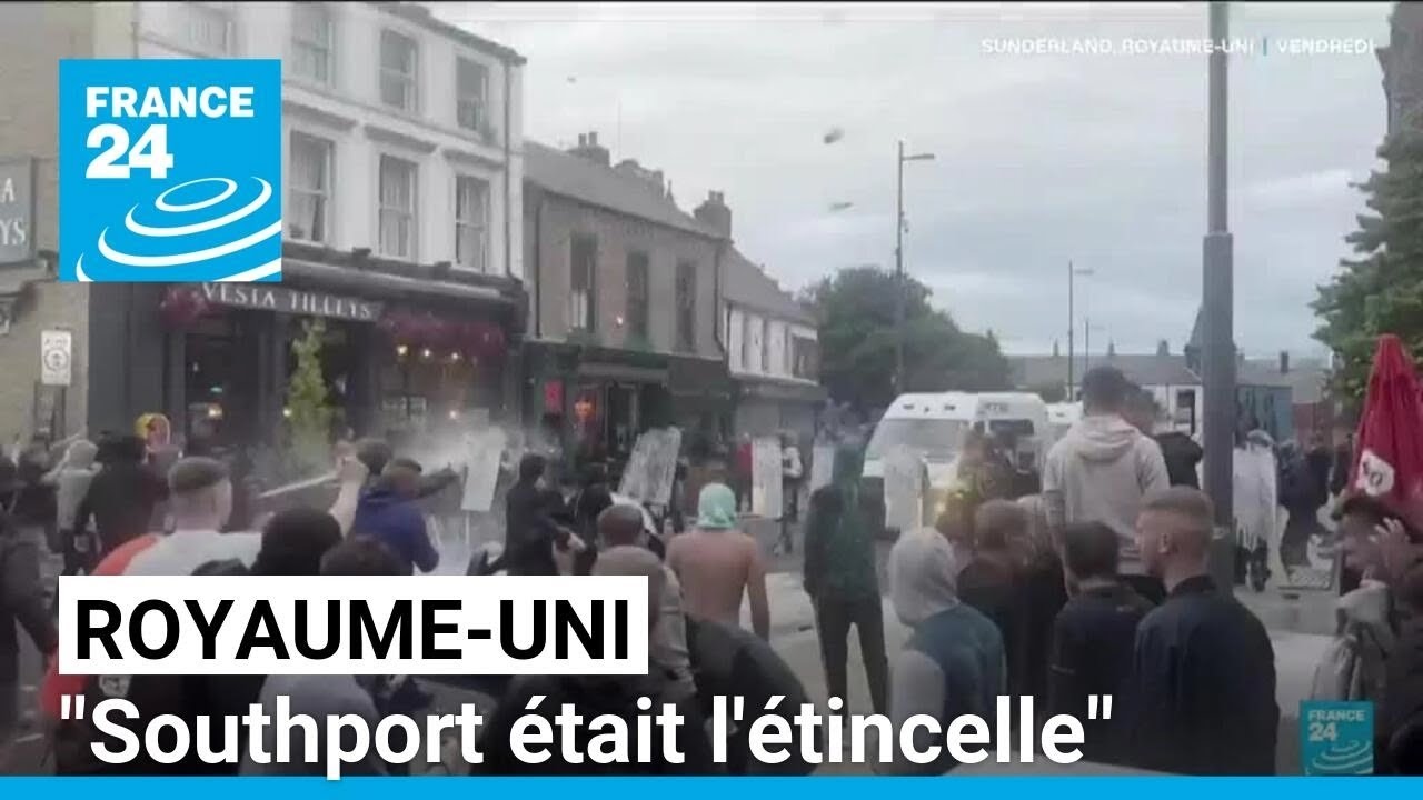 Heurts au Royaume-Uni : soirée de violences à Sunderland • FRANCE 24