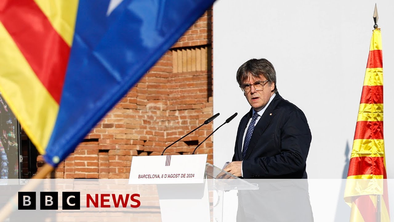 Exiled Catalan leader Carles Puigdemont returns to Spain | BBC News