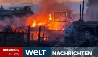 PUTINS KRIEG: Heftiger Schlag der Ukraine! Massive Drohnen-Salve trifft Russland | WELT LIVE