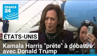 Kamala Harris "prête" à un débat, Donald Trump le juge "inopportun" pour l'instant • FRANCE 24