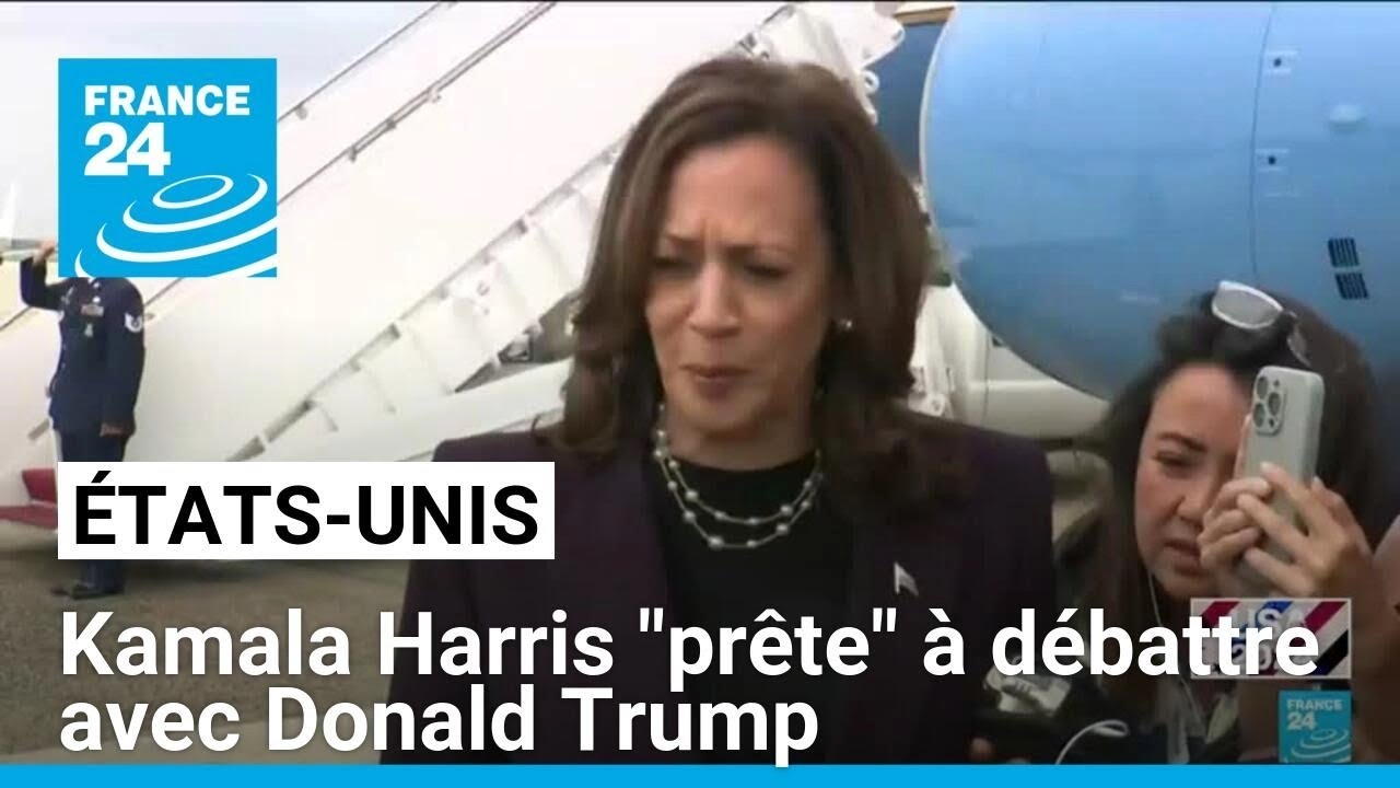 Kamala Harris "prête" à un débat, Donald Trump le juge "inopportun" pour l'instant • FRANCE 24