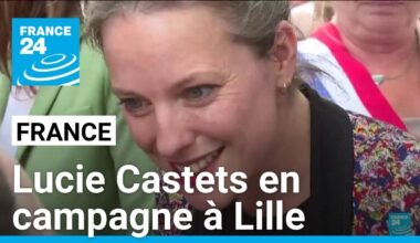 Politique française : la candidate NFP à Matignon Lucie Castets en campagne à Lille • FRANCE 24