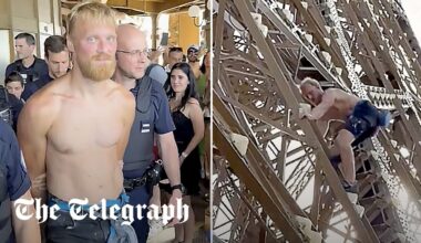 British man arrested for climbing the Eiffel Tower