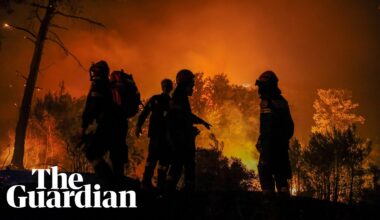 Firefighters tackle wildfires on the edge of Athens