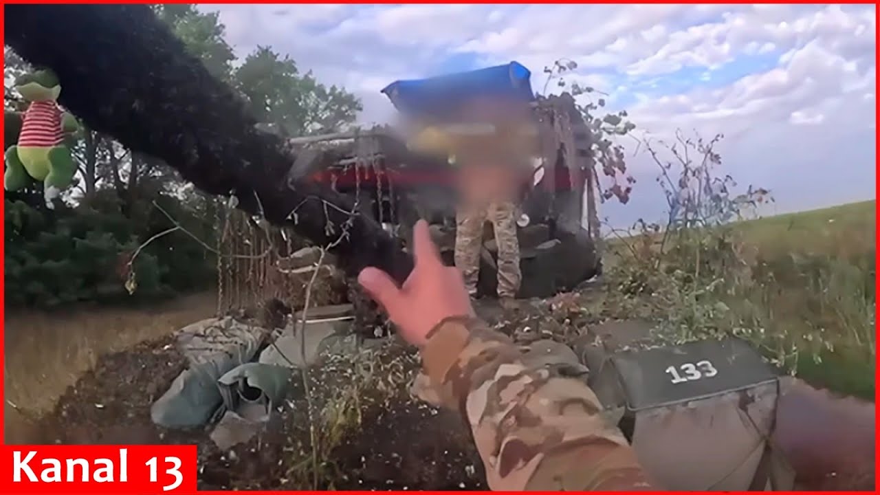 Ukrainian fighters captured Russians' modern T-80BVM tank that was lying in ambush in Kursk