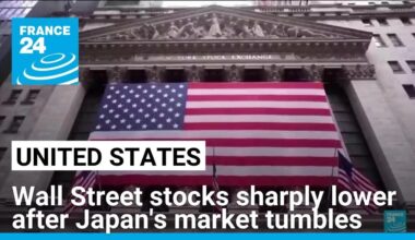 Wall Street headed sharply lower again after Japan's Nikkei index tumbles to worst loss since 1987